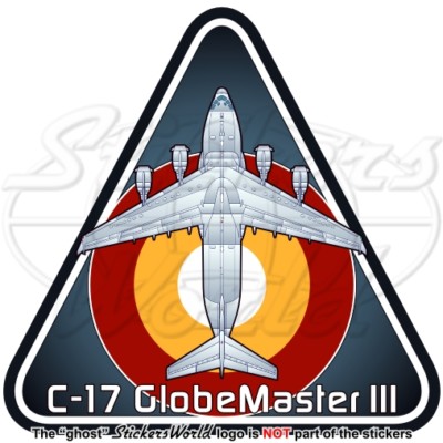 Boeing C-17 GLOBEMASTER III Katar Luftwaffe Transporter 95mm Aufkleber