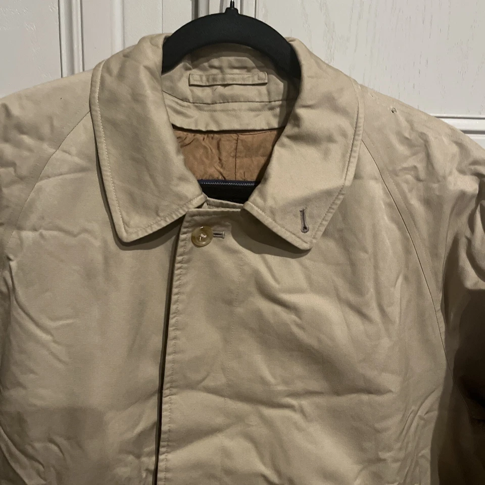 Gabardina corta para hombre Burberrys vintage forro de lana tostada 50 Foto 2 de 4