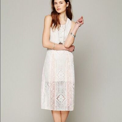 white racerback midi dress Voyage Racerback Midi Dress White