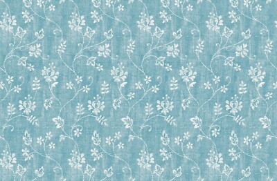 Strukturierte Feel Floral Blätter Entenei blau weiß PVC Kunststoff Vinyl Tischdecke