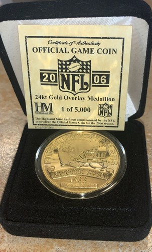 Pittsburgh Steelers 2006 Official NFL Game Coin 24K Overlay Gold. 1 Of 5000
