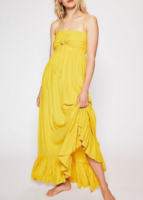 yellow dress sequin Yellow Sequin Train Dress | THE ATTICO