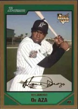 2007 Bowman Draft Gold #BDP7 Alejandro De Aza Rookie Florida Marlins RC