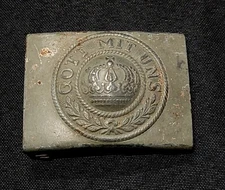 Very Nice WW1 Feldgrau Painted Prussian Enlisted Mans Belt Buckle