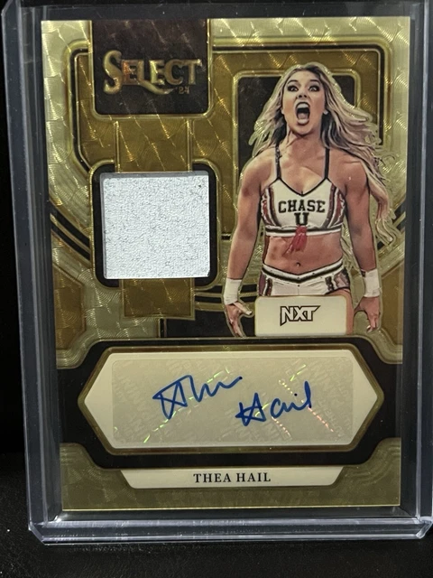 2024 Select WWE Thea Hail Gold Vinyl 1/1 Patch Auto-  1 Of 1!