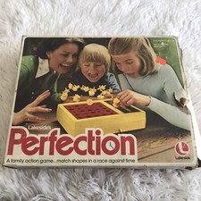 Vtg 1975 Lakeside s Perfection game 8370 missing 2 pieces - works