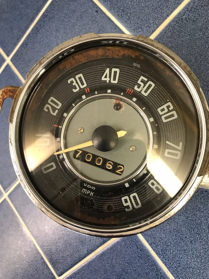 Velocímetro vintage VW BUG 1963 VDO original alemán usado escarabajo Volkswagen Foto 3 de 4
