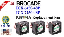 3x Quiet 27.5dBA Replacement Fans for Brocade ICX 7250-48P Plug-and-Play 