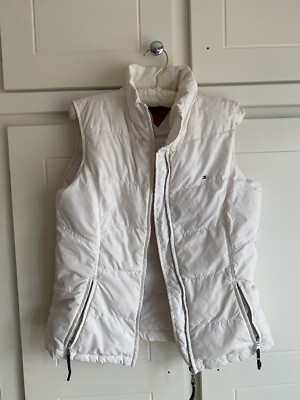 Tommy Hilfiger Gilet Womens Ivory White Puffer Jacket Down Gilet