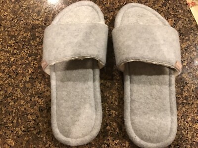 FEELGOODZ - Super Soft Grey Slides/Slippers with Thick In/Outdoor Soles, 7M