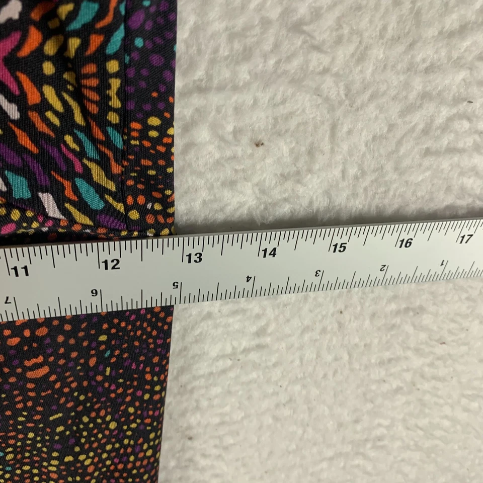 Vestido Trina Turk feminino sem mangas estampa de ponto multicolorido seda franzida tamanho 10 9071 - Imagem 4 de 4