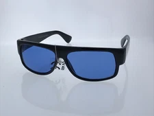 Black Locs Sunglasses Blue Lens Mad Doggers Cholo Lowrider OG Gafas Shades