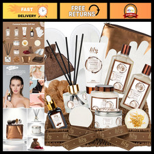 Coconut Vanilla Spa Gift Set - Complete Relaxation Basket for Him Her