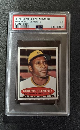 Roberto Clemente [Hand Cut] 1971 Bazooka No Number card