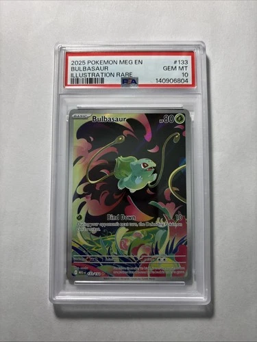 2025 POKEMON  PSA 10 BULBASAUR #133 MEG  EN ILLUSTRATION RARE