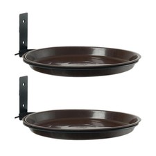 2x Outdoor Tree Mounted Bird Feeders Hanging Station for Fence Deck Post