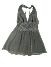 Seductive Wear by Cinema Etoile Babydoll Lingerie Dress Womens Large Black Sheer
