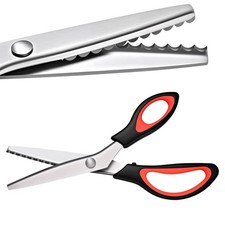 Pinking Shears Fabric Scissors, Zig Zag 7mm Scalloped Decorative Craft Edge