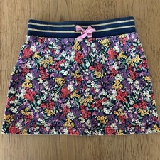 Mini Boden Girls Floral Skirt 7-8Y Elastic Waist