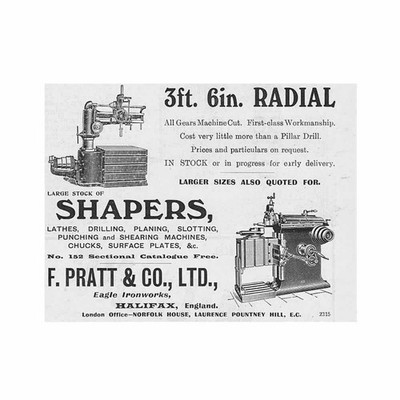 HALIFAX F.Pratt & Co Ltd Eagle Ironworks - Antique Engineering Advert 1909