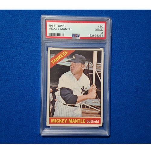 1966 Topps Mickey Mantle("the Mick")#50 New York Yankees PSA 2 Graded