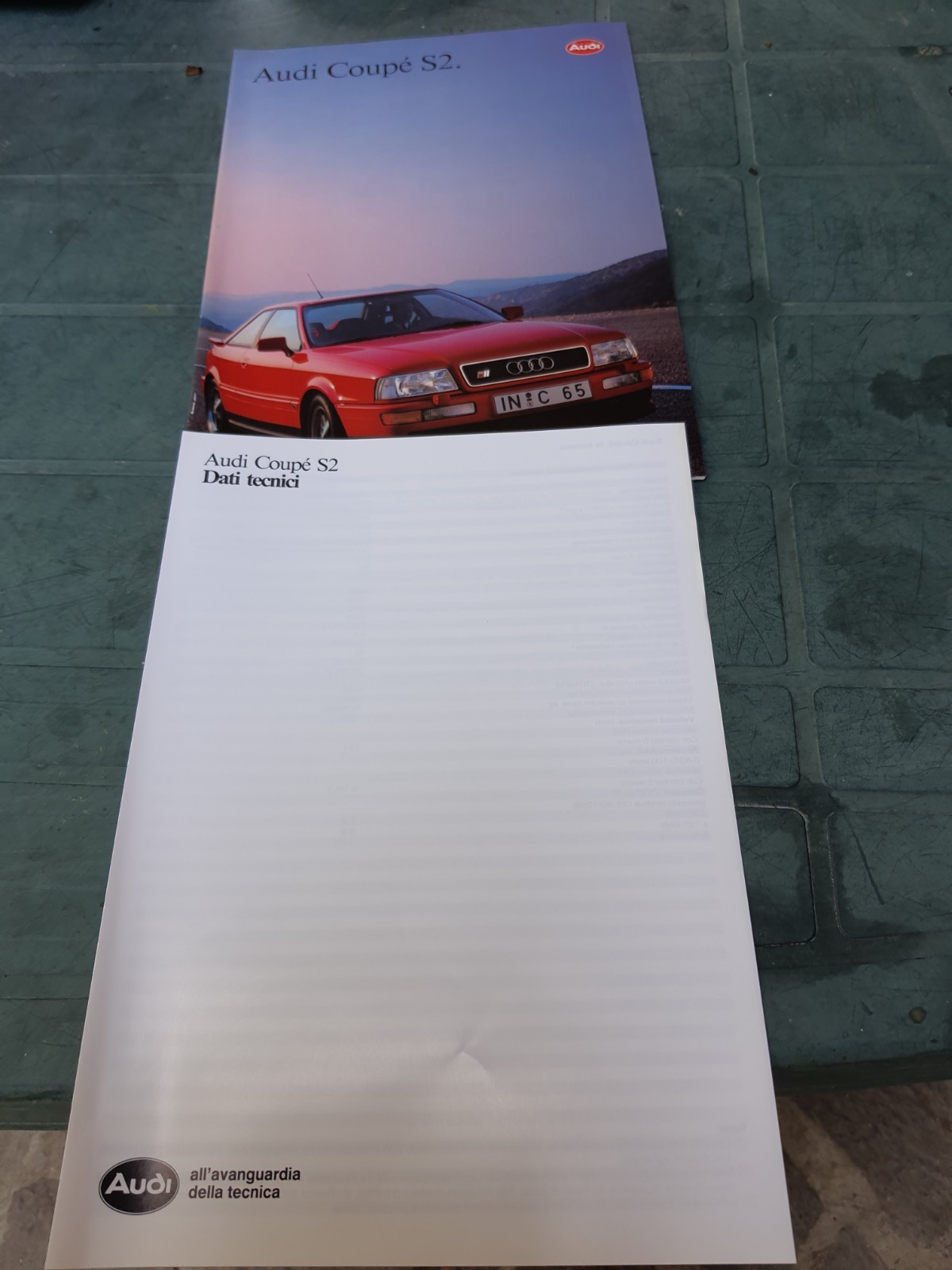 AUDI Coupé S2 + dati tecnici Depliant Brochure catalogo prospekt Originale 8/91