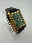 GREEN Vintage Seiko Slim Quartz Men's Wrist Watch