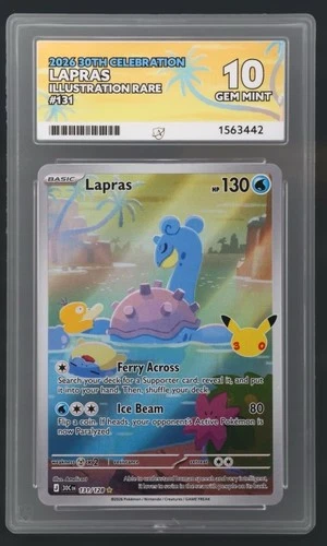 Pokémon TCG Lapras 131/128 2026 30th Celebration Illustration Rare Foil Ace 10