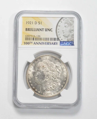 1921-D 100th Anniv 2021 Special Label MS Unc Morgan Silver Dollar NGC