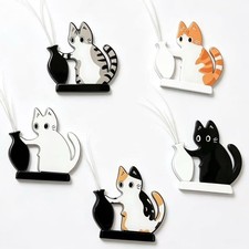 5 Pcs Cat Whisker Holder Refrigerator Magnets, Pet Memorial Decor, Mini Cat D...