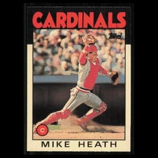 Mike Heath #46T 1986 Tiffany Topps Traded St. Louis Cardinals Baseball Card MLB
