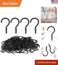 100 Pcs Screw Hooks, 1 Inch Cup Hooks Screw in Mug Hooks Metal Heavy Duty