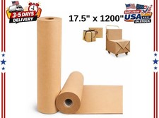 17.5" x 1200'' Brown Kraft Paper 70gsm Basis Thick Roll Packaging Shipping NEW 