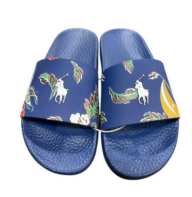サンダル POLO RALPH LAUREN/COUNTRY EMBLEM SANDALS Polo Ralph Lauren Men's Size 13 Tropical Floral Casual Slide