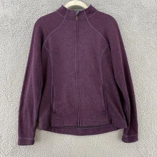 Mountain Hardwear Jacket Womens Medium Purple Wool Blend Full Zip Fleece