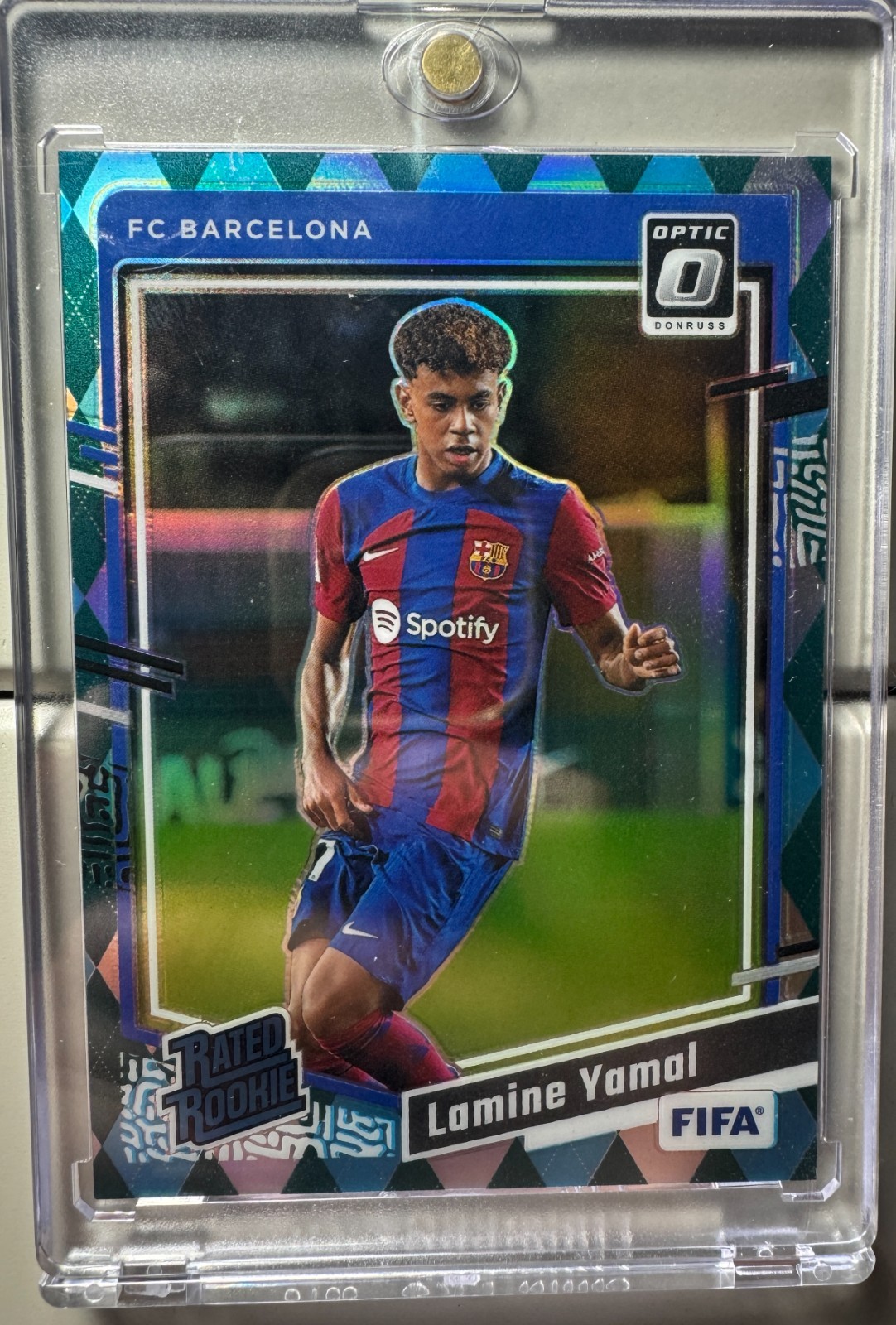 2023-24 Donruss Optic Rated Rookie Lamine Yamal #177 Argyle Prizm SSP Barça kit