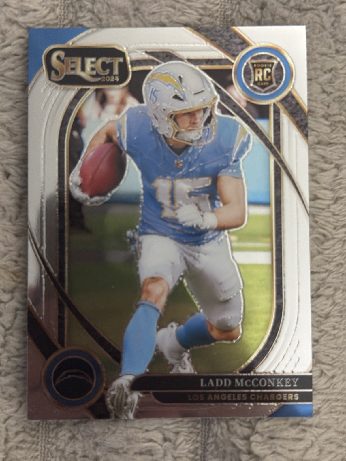 2024 Panini Select - Club Level Ladd McConkey #268 Silver Prizm (RC)