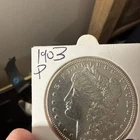1903 Morgan Silver Dollar / 90% US $1 Coin / UNC Details / Philadelphia / RAW
