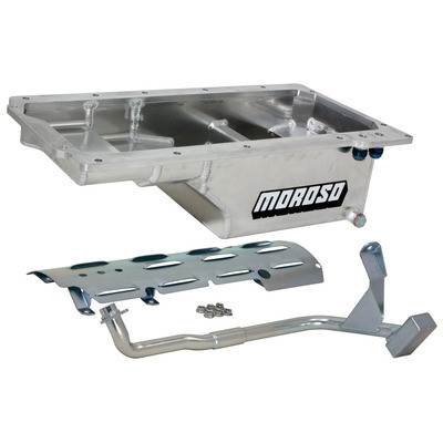 Moroso 21150, One Natural Aluminum Ls1 Billet Rail Oil Pan Kit W/Tray Performanc