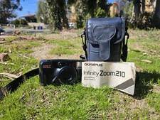   Olympus Infinity Zoom 210 Point and Shoot Film Camera w/ Bag Not Tested  