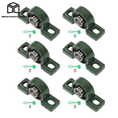6×UCP204-12 Self-Aligning Pillow Block Bearing 2-Bolt Solid Base 3/4'' Bore