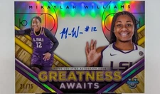 2023 Bowman U Best Mikaylah Williams Greatness Awaits Refractor Auto GAA-MW /75 