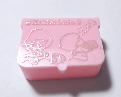 Little Twin Stars Mini Case Kiki Lala Old SANRIO 1976' Morinaga Bonus Pink Rare