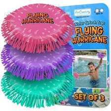 ArtCreativity Soft Water Frisbees for Kids, 7", Pink, Purple  Turquoise