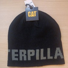 Caterpillar Logo Unisex Adults's Black Beanie Hat BNWT
