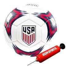 Icon Sports Officially Licensed US Soccer Federation Soccer Ball - USSF154BL Whi