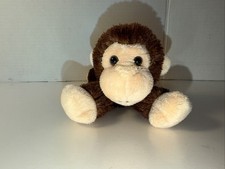 AURORA Flopsies Mini MONKEY Plush Soft Brown Stuffed Chimp Animal Bean 8