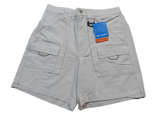New Columbia Men's Small Cargo Shorts Khaki PFG Brewha II Omni-Shade UPF 50 40