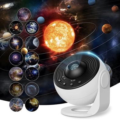 Galaxy Projector Pro for Bedroom, 13 in 1 Planetarium Star white