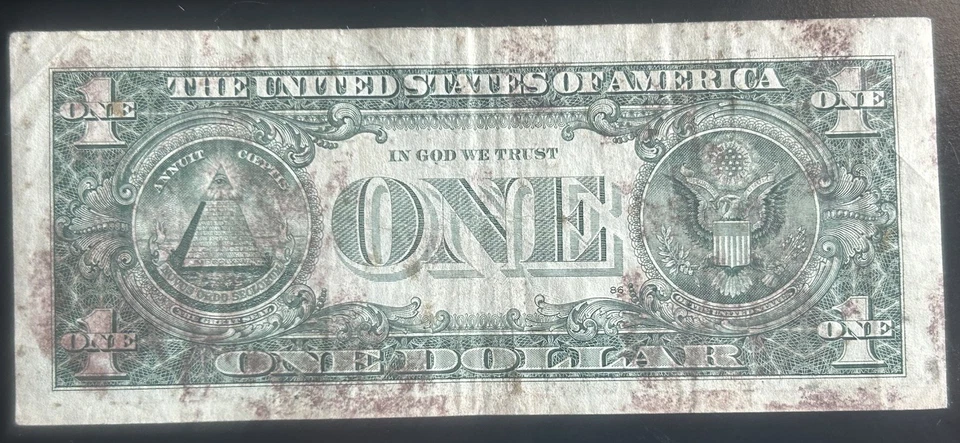 (BINARY RADAR/QUAD DOUBLE NOTE!) $1 Binary Radar Fancy Serial Number B44111144E - Image 3 of 3